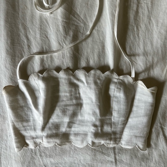 Reformation White Linen Yvonne Top - Picture 2 of 4